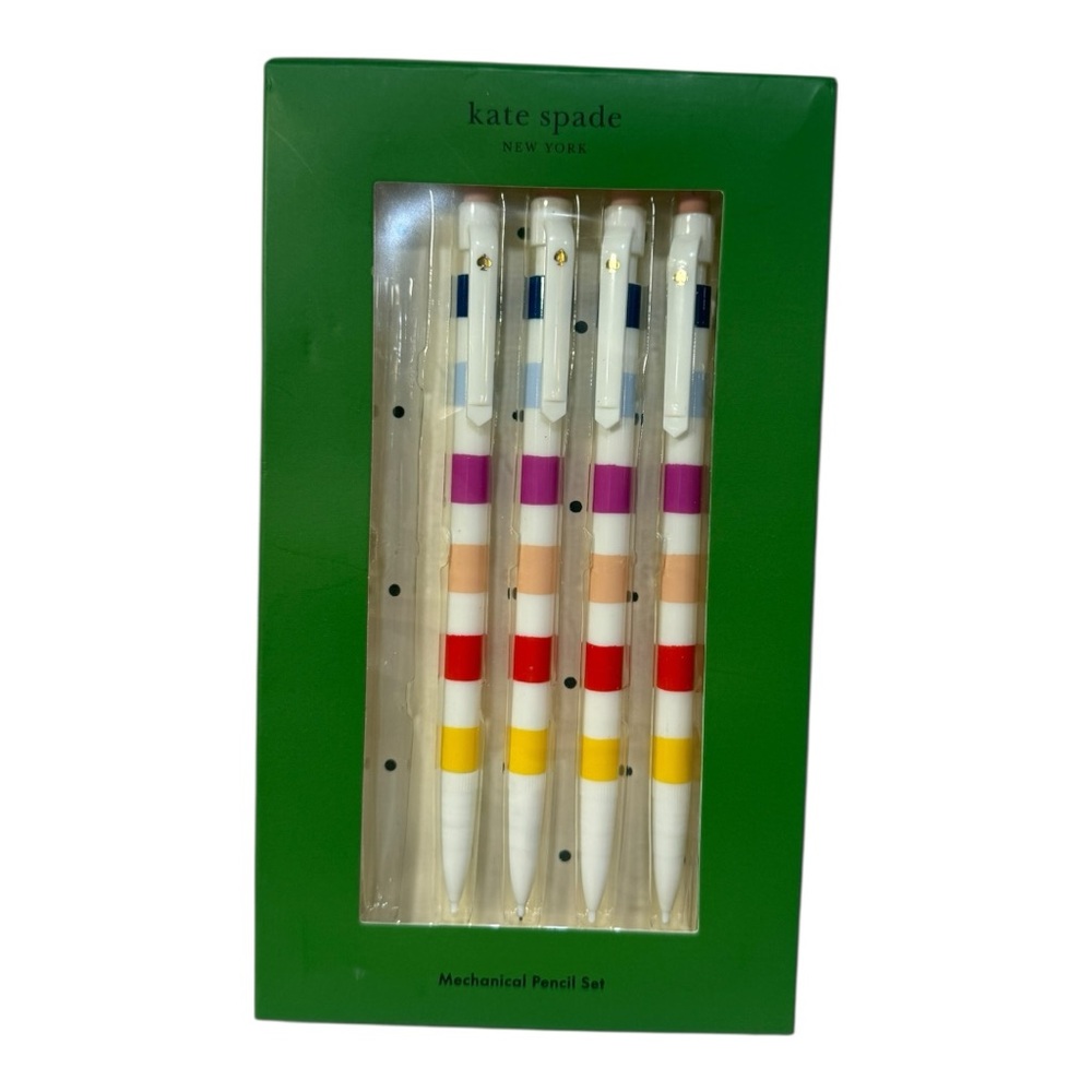 kate spade new york Candy Stripe Mechanical Pencil Set – 4 Pencils – NEW